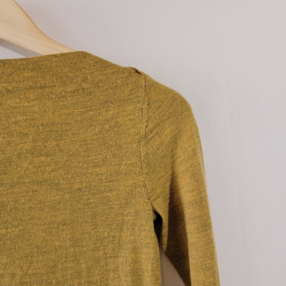 EILEEN FISHER  Women's Mustard 100% Wool Sweater Top Sz XXS Quite Luxury Soft - Picture 7 of 12